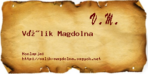 Válik Magdolna névjegykártya