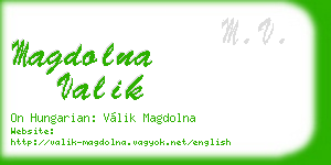 magdolna valik business card