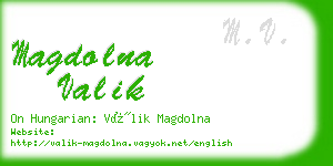 magdolna valik business card